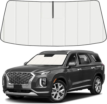 Windshield Sun Shade for Hyundai Palisade 2020-2025 2026, Front Window Visor Accessories, Folding Design Blocks Heat & UV Rays Maintain Cool Interior and Save Space