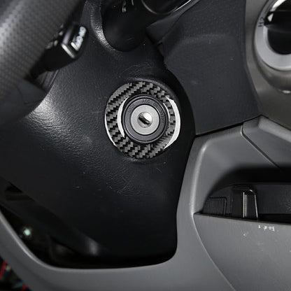 NVCNX Real Premium Carbon Fiber for Toyota 2nd Gen Tacoma Accessories 2005-2015 2006 2007 2008 2009 2010 2011 2012 2013 2014 Car Engine Ignition Key Hole Cover Interior Trim Sticker Decal 1PC
