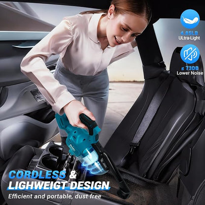 Cordless Vacuum Compatible with Makita 18V Battery, Handheld Vacuum Cleaner for Home Car Hardwood Floor Carpet, Portable Shop Vacuum with Washable HEPA Filter(Tool Only)