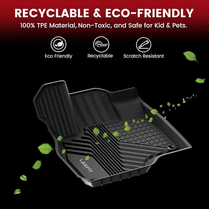 LASFIT All Weather Floor Mats for Subaru Crosstrek & Impreza 2026 2025 2024 (Non Crosstrek Hybrid), Custom Fit All Season TPE Guard Durable Floor Liners for Subaru Crosstrek & Impreza Car Accessories