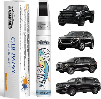 Ebony Twilight Metallic(GB8/WA384A) Touch Up Paint for GMC, Exact Color Match Car Paint Scratch Repair Remover Pen Kit Fix Vehicle Chips and Automotive Nicks Scuff