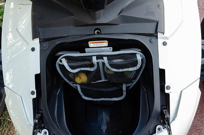 Front Trunk Organizer Frunk Tool Bag for Can Am Spyder F3 F3-L F3-S F3-T 2015+ Models - Removable 3 Mesh Pockets Storage Accessories(Black Style)
