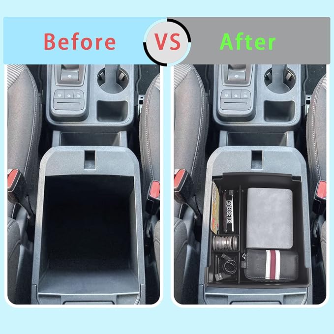 EDBETOS Center Console Organizer Tray Compatible with Ford Maverick 2022 2023 2024 2025 2026 Accessories P758 Pickup Interior Secondary Armrest Storage Box Divider, Black
