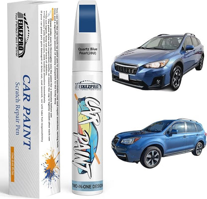 J8U Quartz Blue Pearl Touch Up Paint for Subaru, Color Exact Match Car Paint Scratch Repair Remover Pen Kit Quick & Easy Fix Vehicle Chips and Automotive Nicks Scuff