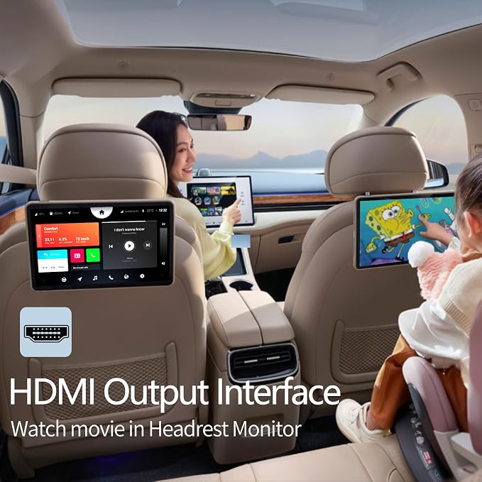 Wireless Carplay Adapter, 3 in 1 Android Auto Adapter 2025 Android 12 Ai Box Wired Carplay to Wireless Plug and Play, 8GB+128GB, HDMI Output, GPS, Video Viewing YouTube, Netflix, Tiktok, etc
