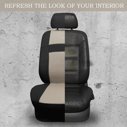 CAR PASS Seat Cover Full Sets, 3D Air Mesh Car Seat Cover with 5mm Composite Sponge Inside,Airbag Compatible Universal Fit for SUV,Vans,sedans, Trucks, Automotive Interior Covers (Black Beige)