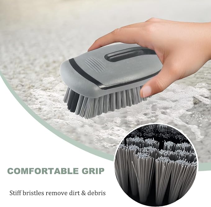 Cleaning Brush, Carpet Brush ，for Car Interior and Home, Couch (Gray)