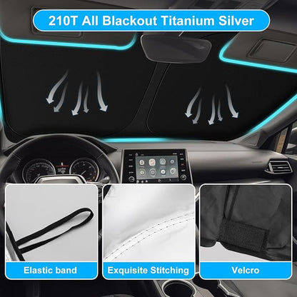 for Toyotа RAV4 2019-2023 2024 2025 2026 Windshield Sun Shade Custom Fit RAV-4 SUV TRD Off-Road, LE XLE Premium Limited Foldable RAV4 Sunshade, UV Block & Protector Rav4 Accessories