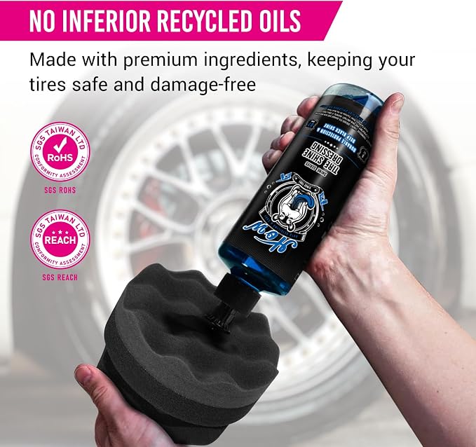 H.O.W AUTO DETAILING & CARE H.O.W 8 oz Wet Tire Shine Dressing，Tire Coating for Wheel Shine