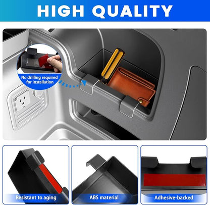 Trunk Organizer Fits for 2010-2024 Toyota 4Runner 5-Seat 2nd Row Trunk Storage Box No-Drill Compatible with 4Runner Accessories (Right Hanging)