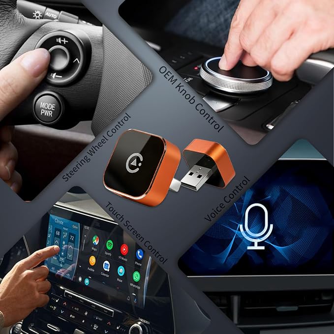 Carplay Wireless Adapter 2026 New, Bluetooth Apple Carplay Adapter Apple Car Play Wireless Carplay Adapter 2026 Mini USB Design with Fast Stable Connection 2-In-1 for Apple iOS 10+ Android 11+ Version