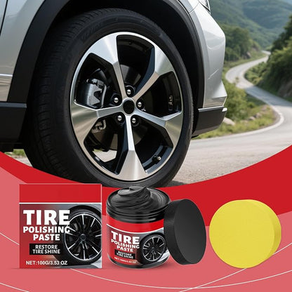 Tire Gloss Protection Agent, Wheel Shine Tire Polishing Paste, Tire Coating Paste for Cars Trucks Motorcycles RVs & More (1pcs)