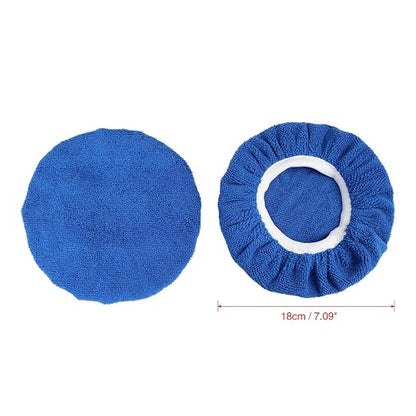 X AUTOHAUX 5pcs Car Polisher Pad Bonnet 7-8 Inch Soft Microfiber Polishing Buffing Pad Cover