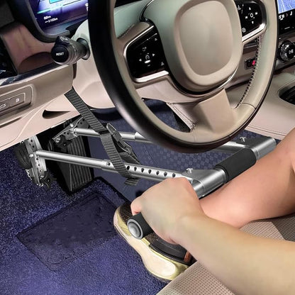 Hand Control for Disabled Drivers, Portable Vehicle Driving Assistance, Adjustable Aluminium Steering and Braking System with Anti-Slip Base, Storage Bag Included