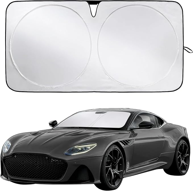 Econour Windshield Sunshade for Aston Martin DBS, DBS Superleggera 2008-2019, 2020, 2021 Sun Visor for Front Window Sun Shade Cover, UV Blocker & Protector, Car Accessories