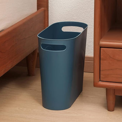 Small Trash Can Garbage Can Container Bin with Handles 3 Gallons Plastic Wastebasket for Bathrooom, Bedroom, Office, Kitchen, Laundry Room, Dorm Room - Teal Blue, 1 Pack