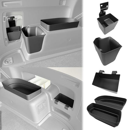 Trunk Organizer for 2010-2024 Toyota 4Runner 5-Seat 2nd Row(NOT Fit 7-Seat 3rd Row), Rear Storage Box Bin Cargo Tray for 4 Runner Interior Accessories(5Pcs Trunk Organizer/Without Speaker)