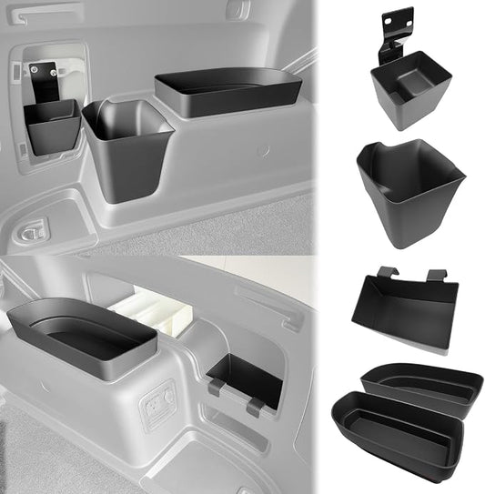 Trunk Organizer for 2010-2024 Toyota 4Runner 5-Seat 2nd Row(NOT Fit 7-Seat 3rd Row), Rear Storage Box Bin Cargo Tray for 4 Runner Interior Accessories(5Pcs Trunk Organizer/Without Speaker)