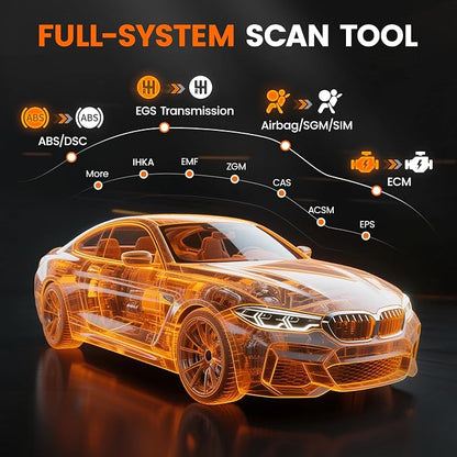 ANCEL BM700 PRO Fit for BMW Scanner - Battery Registration Tool, Code Reader for BMW/Mini/RR, Advanced OBD2 Scanner Auto V-I-N, Full System Diagnostic for BMW Scan Tool with All Reset Services (Red)