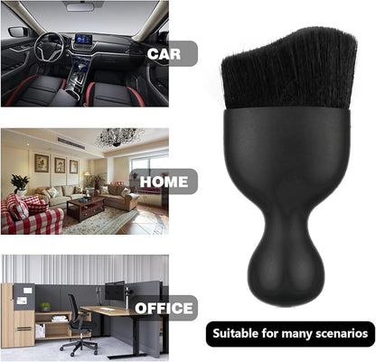 2 PCS Car Detailing Brush, Soft Bristles Detailing Brush Dusting Tool, Auto Interior Soft Hair Removal Brush, Fit for Automotive Dashboard, Air Conditioner Vents, Leather, Computer (Black #113)
