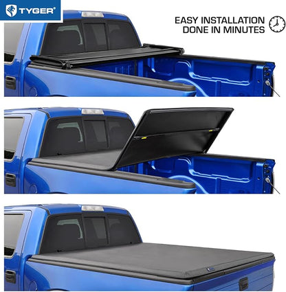 Tyger Auto T3 Soft Tri-Fold Truck Bed Tonneau Cover Compatible with 2015-2020 Ford F-150 | Styleside 5.5' Bed | TG-BC3F1041