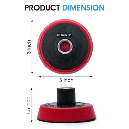 S.M. Arnold Professional 3-Inch Micro Hook Backing Plate - Durable, Versatile for Buffing, Polishing, Sanding | Compatible with Rotary Machines | Ideal for Automotive & Industrial Applications