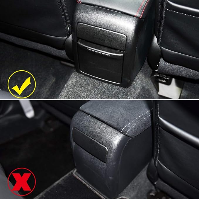 HIGH FLYING Carbon Fiber Grain Car Interior Accessories Center Console Armrest Air Vent Cover Trim Kit ABS 2pcs for Subaru WRX STI 2015 2016 2017 (Not Fit 2018 Model)