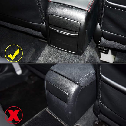 HIGH FLYING Carbon Fiber Grain Car Interior Accessories Center Console Armrest Air Vent Cover Trim Kit ABS 2pcs for Subaru WRX STI 2015 2016 2017 (Not Fit 2018 Model)