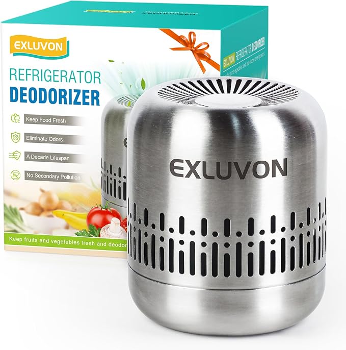 Refrigerator Deodorizer,Lasts for 10 Years Fridge Deodorizer Kitchen Gadgets Air Purifier Odor Eliminator for Fridge & Freezer, Car, Closet, RV and New Home,More Effective Than Baking Soda