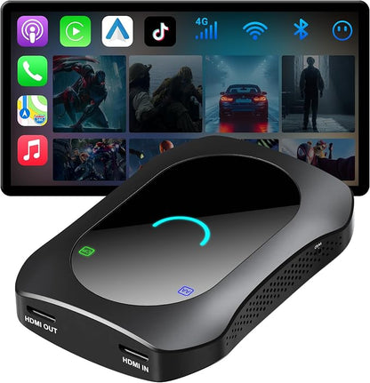 Magic AI Box, Wireless CarPlay/Android Auto Adapter, Car Video Box Supports for Netflix/YouTube/TikTok/TF Card, DriveChat AI Smart Box with GPS/Dual Bluetooth