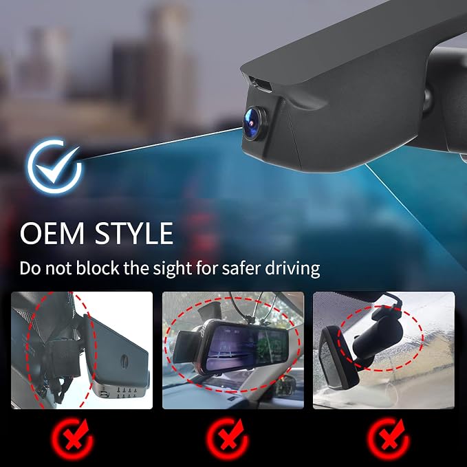 Front 4K & Rear 1080P Dash Cam Custom Fit for Dodge Charger 2015 2016 2017 2018 2019 2020 2021 2022 2023(Model A),GT R/T SRT Hellcat Widebody SXT etc,Integrated OEM Look,WiFi & App,GPS,128GB Card