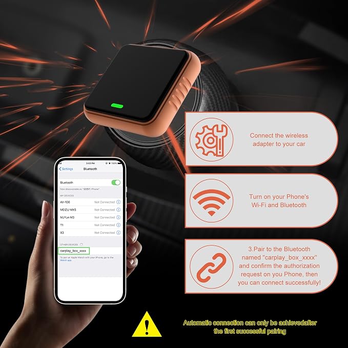 2026 CP030 Wireless CarPlay Adapter,5GHz USB&USB-C CarPlay Dongle,Plug&Play for 2016+ Wired CarPlay Cars,Aluminum Low Heat Auto Connect for iPhone iOS 10+