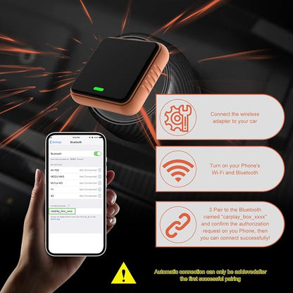 2026 CP030 Wireless CarPlay Adapter,5GHz USB&USB-C CarPlay Dongle,Plug&Play for 2016+ Wired CarPlay Cars,Aluminum Low Heat Auto Connect for iPhone iOS 10+