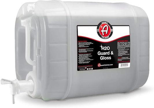 Adam's Polishes H2O Guard & Gloss (5 Gallon) - Car Detailing Hybrid Top Coat Silica Sealant, Car Wax & Polish Quick Detailer | After Car Wash Seals, Shines, and Protects All Exterior Surfaces
