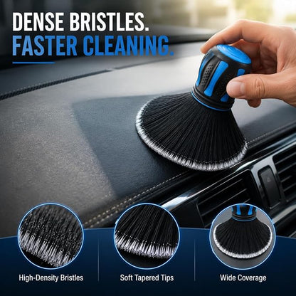Hi-Tech Ultra Soft Detailing Brush – Scratch-Free Interior & Exterior Cleaning Tool with Gentle Bristles – Ergonomic Rubber Grip for Dashboards, Screens, Trim, Emblems & Auto Detailing