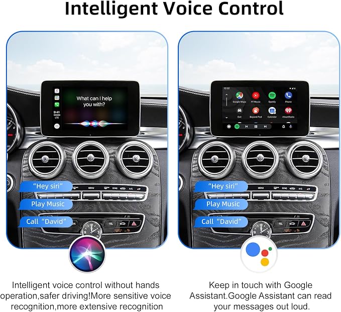 Decoder Adapter for Mercedes Benz A/B/C/E/GLA/GLS/GLS/CLA/CLS/GLA/GLK/ML with NTG System, Supports Wireless CarPlay Android Auto/Mirror Link/Camera/USB Drive (for Made Year 2010-2014)