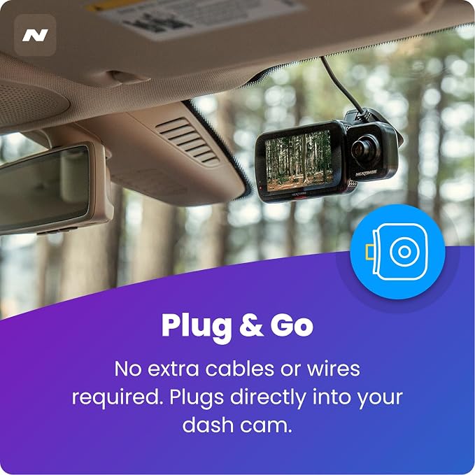 Nextbase Dash Cam Add-On Rear View Exterior Camera Compatible 322GW 422GW 522GW 622GW-Black