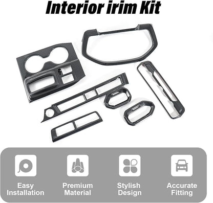 Interior Trim Kit for Honda Pilot 2023-2026 Carbon Gear Shift Panel Cover AC Vent Dash Trim