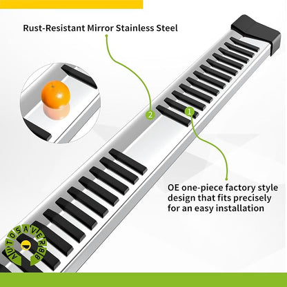 Side Step Nerf Bar Running Board Replacement for 1999-2016 Ford F250 F350 Super Duty Crew Cab(4 Full Size Door), 6 Inch Step Pad Design, Stainless Steel