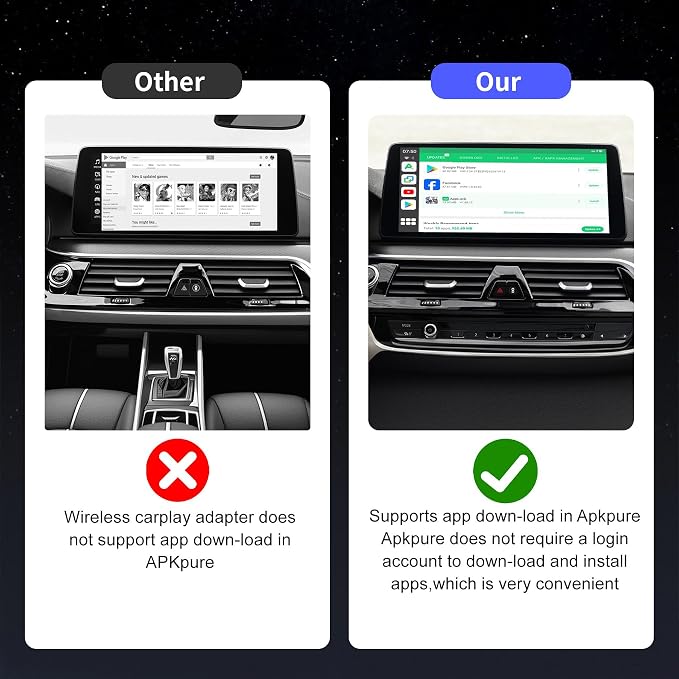 Magic Box 3.0 Max 2026 Upgrade, Support Netflix/YouTube/Dinsey+/Prime Video/TF Card etc., Qualcomm Multi-Core Streaming Video Box with Wireless CarPlay & Android Auto Adapter