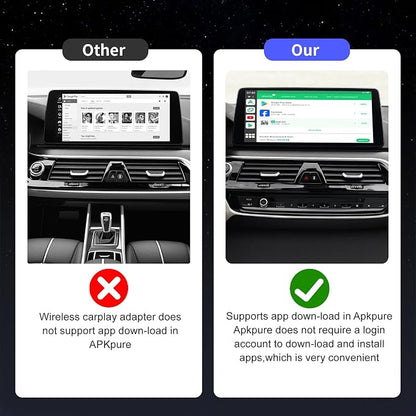 Magic Box 3.0 Max 2026 Upgrade, Support Netflix/YouTube/Dinsey+/Prime Video/TF Card etc., Qualcomm Multi-Core Streaming Video Box with Wireless CarPlay & Android Auto Adapter