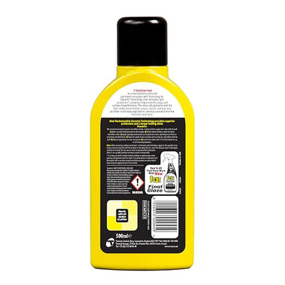 T-Cut Color Fast 3-in-1 Paint Restorer, Yellow - Scratch Remover, Ceramic Car Wax & Color Enhancer - Removes Swirls & Oxidation, 17 oz