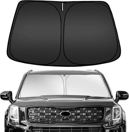 ARISMOTOR Windshield Sun Shade for Kia Telluride 2020-2025 2026, Custom Fit Foldable Front Window Sunshade Sun Visor Protector, Block UV Rays Keep Your Car Cooler
