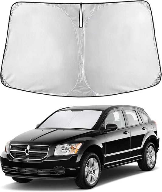 EcoNour Windshield Sunshade Compatible for Dodge Caliber 2007-2010 2011 2012, Sun Visor for Front Windshield & Window Sun Shade Cover, UV Heat Blocker & Protector, Car Accessories