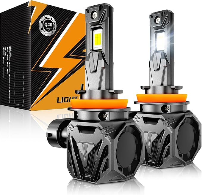 Auxbeam H 11 Fog Lights, Q40 Series 30000LM 800% Brighter Powersports Light For UTV ATV Offroad Use