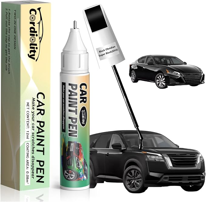 KH3 Black Obsidian/Super Black Touch Up Paint for Nissan, Color Accurate Car Paint Scratch Repair Pen, Quick & Easy Fix Automotive Chips and Nicks