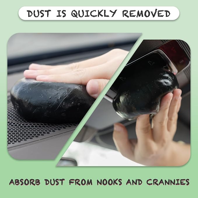 Cleaning Gel for Car Cleaner Cleaning Kit Automotive Air Vent Dust Cleaning Slime for Auto Cleaning Putty Universal Dust Car Accessories Car Interior Cleaner Keyboard Cleaning Laptop Black | Automotive Air Vent Dust Cleaning, Universal Dust Cleaner, Ca...