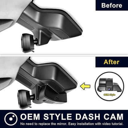 Front 4K & Rear 1080P Dash Cam Fit for Dodge RAM Gen5 RAM 1500 2025 2026 Mid-Term Facelift (Model G), Big Horn Laramie Lone Star Limited Rebel RHO etc, UHD 2160P Video, OEM Look, GPS, 128GB Card
