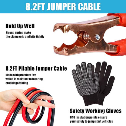 Car Roadside Emergency Kit, Portable Car Safety Kit Car Kits for Emergency, Black
