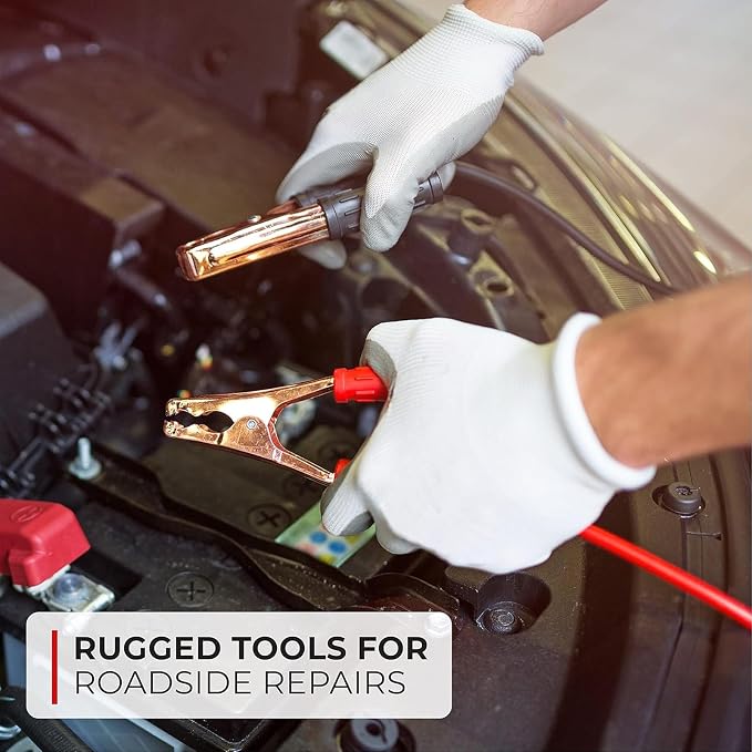 Auto Safety Emergency Kit with Portable Air Compressor